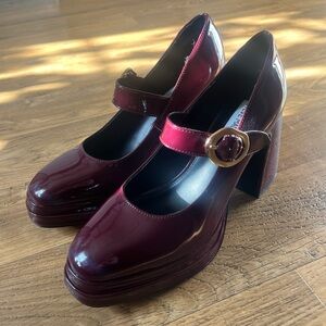 Steve Madden burgundy Mary Jane Heels